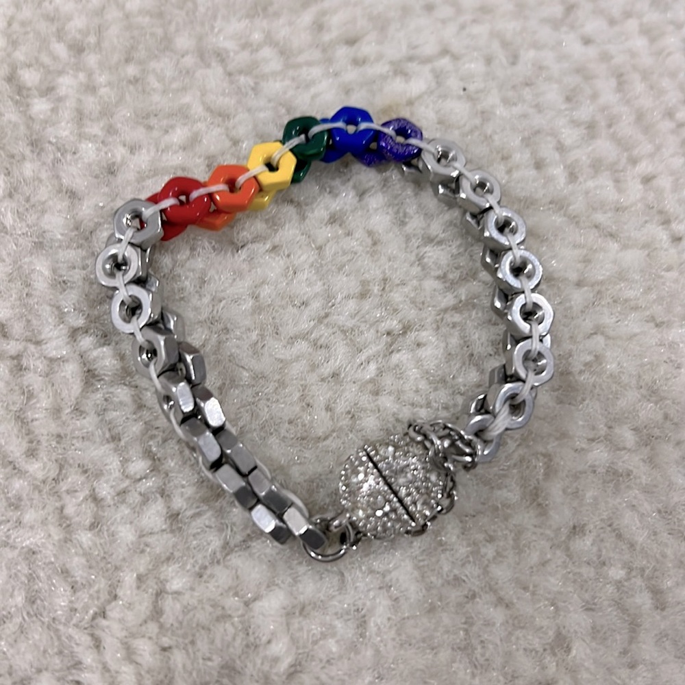 Cute magnetic rainbow bracelet